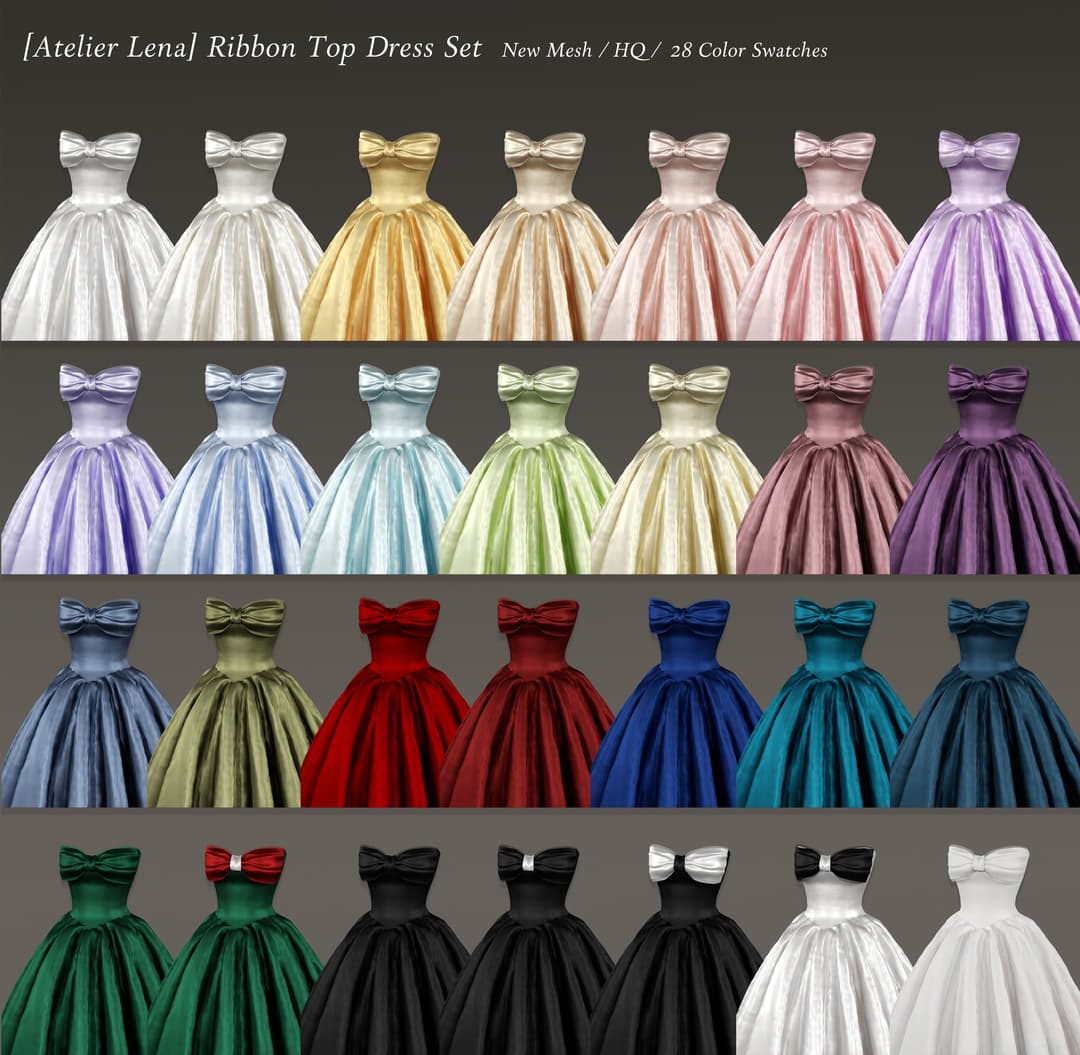 Галерея мода Платье и перчатки Ribbon Top Dress Set + Gloves #1